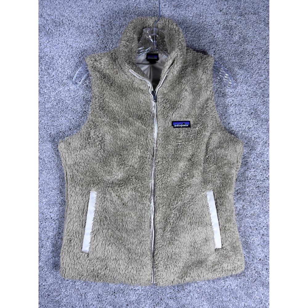 Patagonia Women's‎ Fleece Vest Tan Size M Full Zip Pockets
